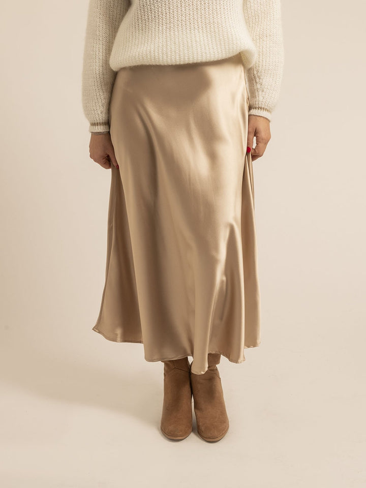Jupe longue en satin XABATIA