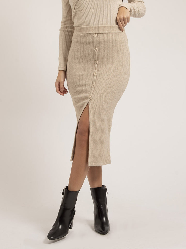 Jupe mi-longue maille XASHERE