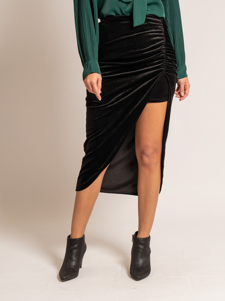 Jupe midi velours XESTOR