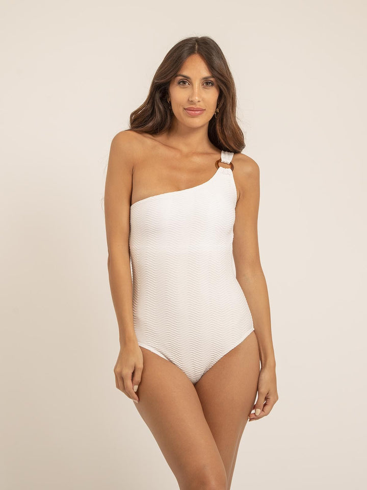 Maillot 1 pièce col asymétrique GEMMA