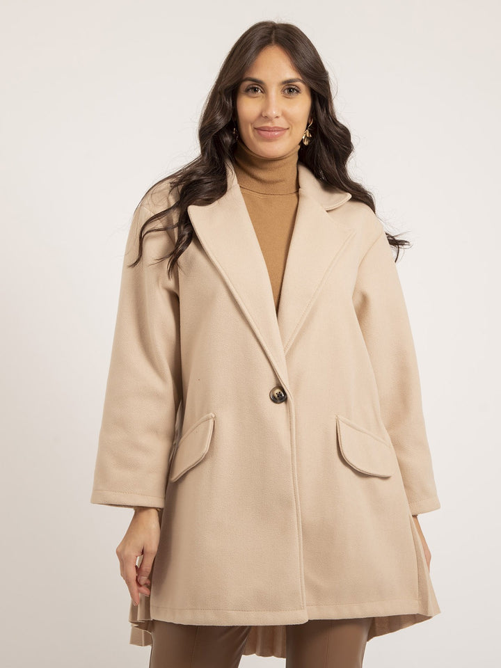 Manteau mi-long plissé ULBAD