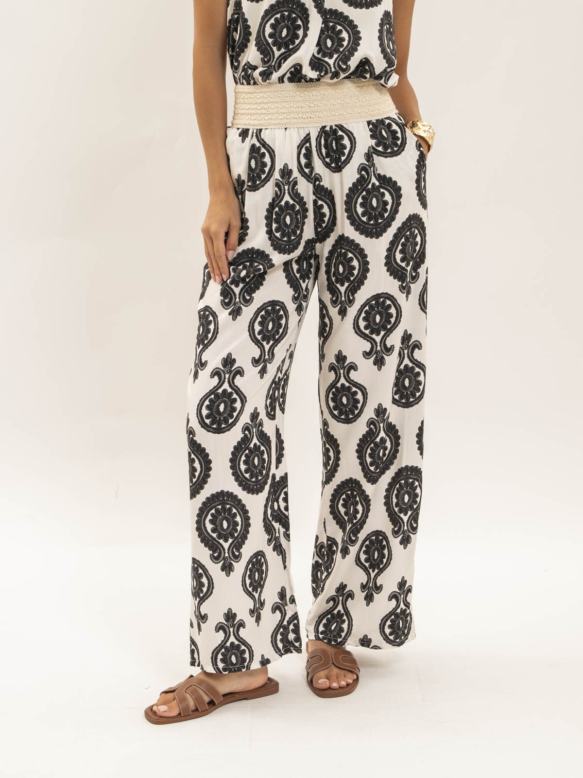 Pantalon fluide motifs EMILINE