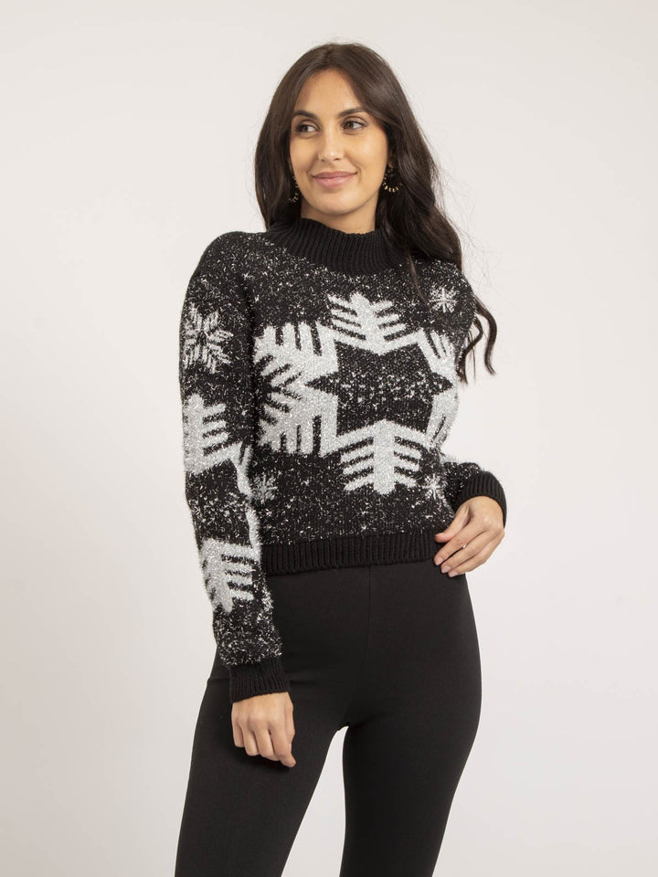 Pull col montant métallisé fantaisie KANA