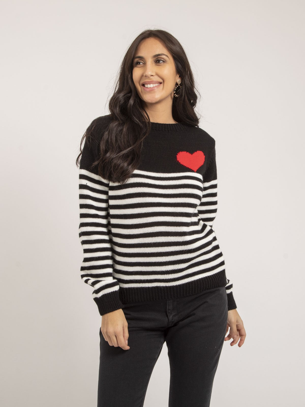 Pull col rond rayures KAROLE