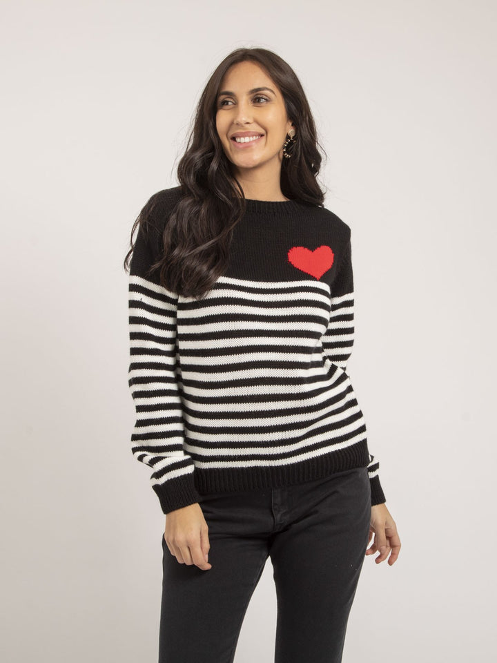 Pull col rond rayures KAROLE
