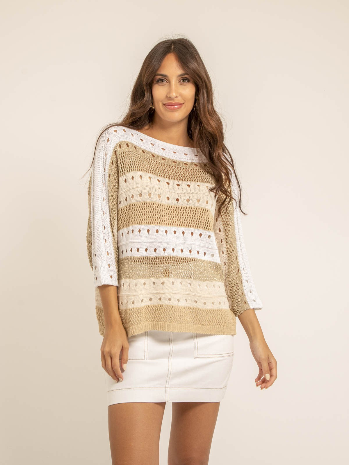 Pull léger maille ajourée KARLA