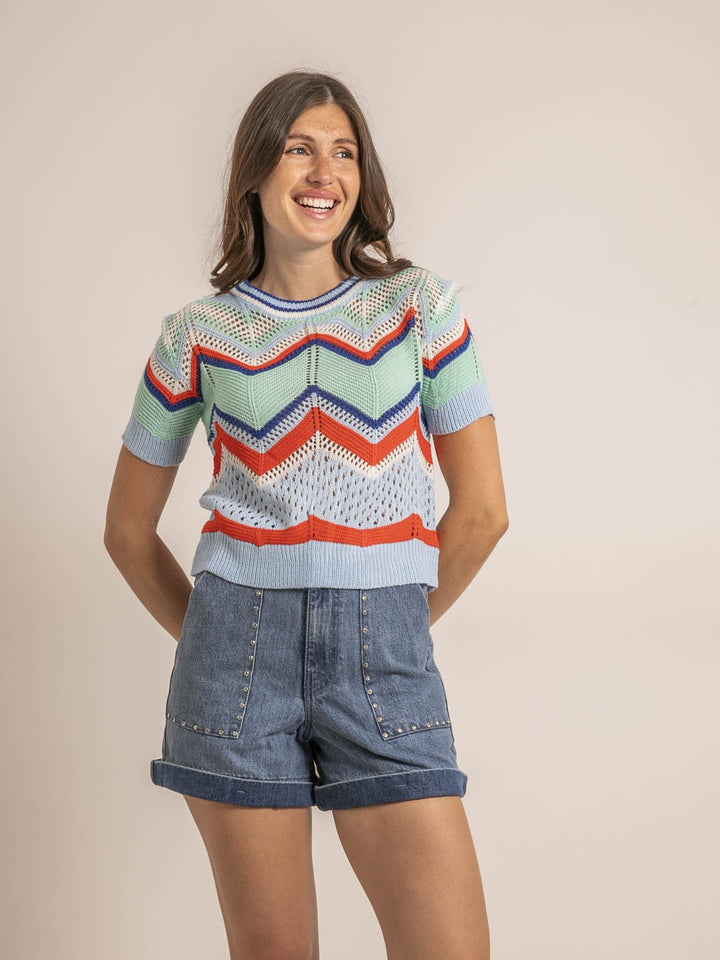 Pull léger manches courtes KURINA