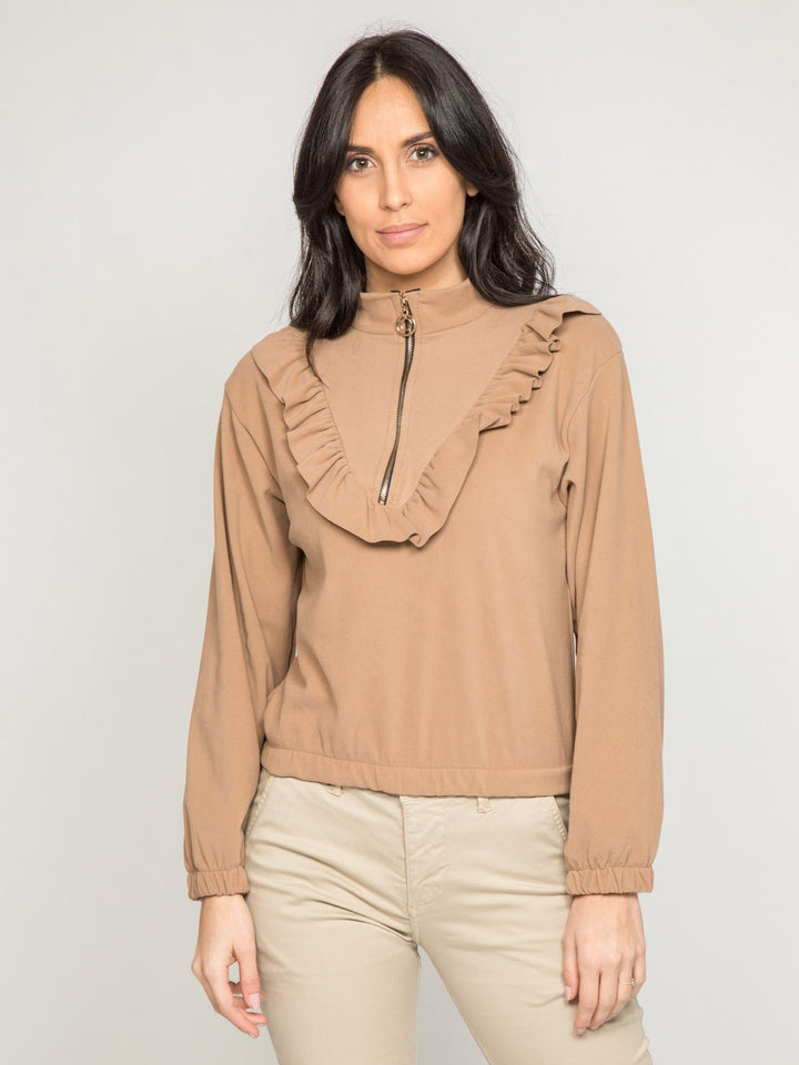 Pull polaire avec volants YUKA