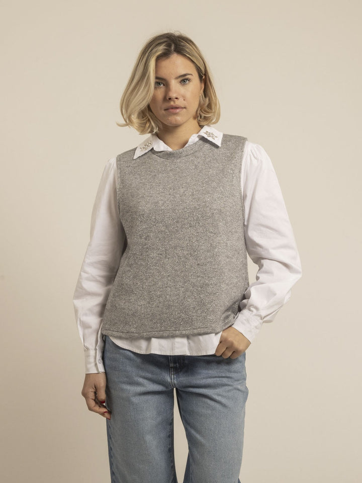 Pull sans manches paillettes KLAUDIA