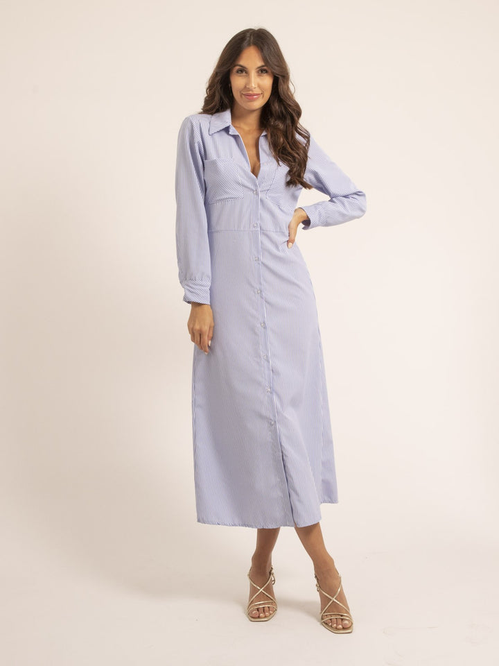 Robe chemise longue rayée IRNA