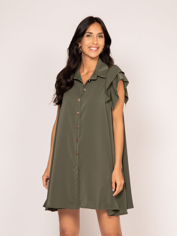 Robe courte boutonnée ILLISA