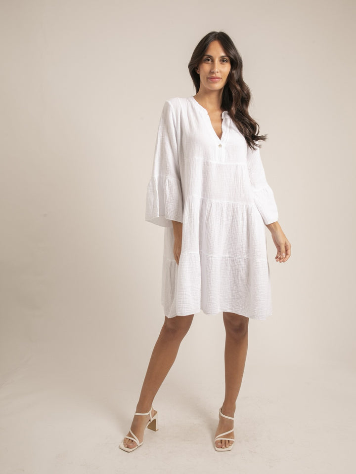 Robe courte gaze de coton IELLA