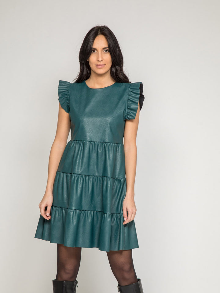 Robe courte similicuir IODINE