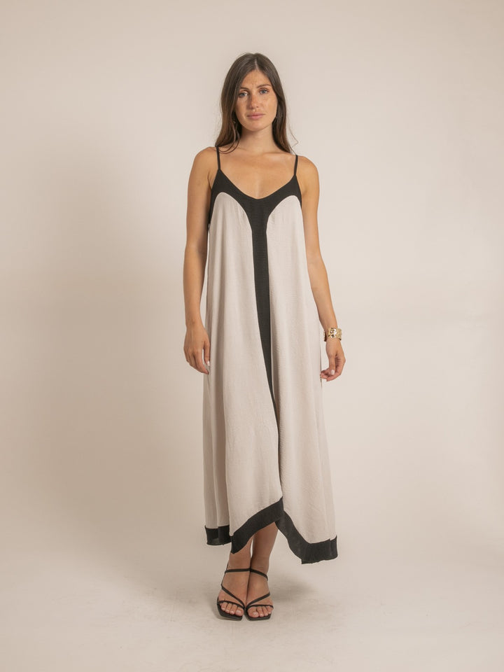 Robe longue bicolore IMONA