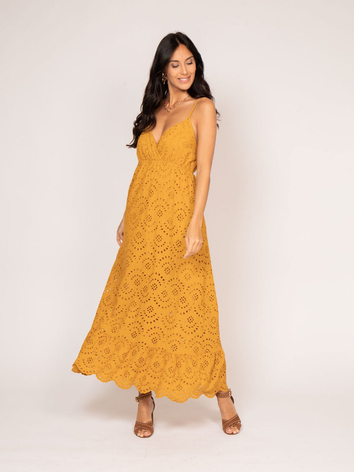 Robe longue broderie anglaise ISERE