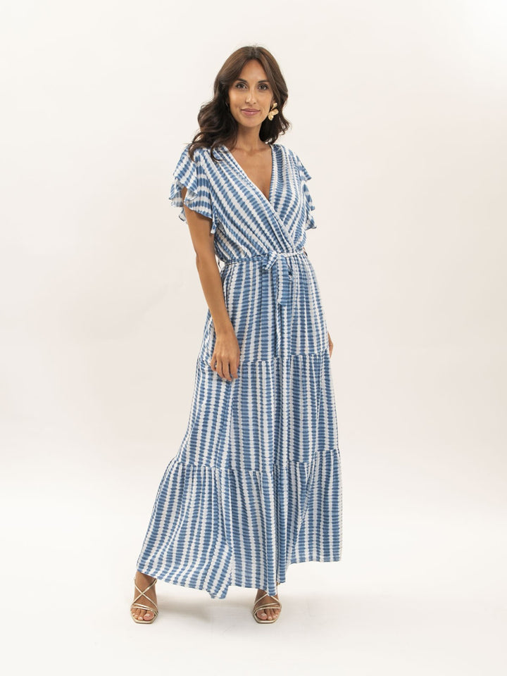 Robe longue cache-coeur tie and dye IPONA