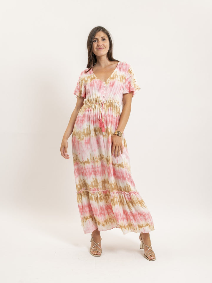 Robe longue tie and dye ITESSIA