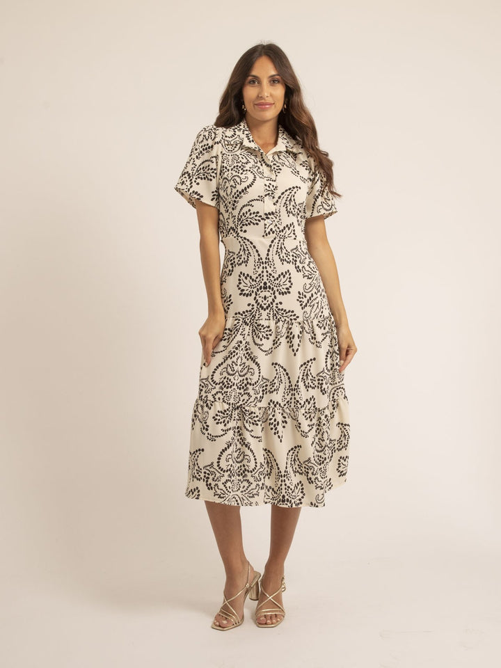 Robe mi-longue motifs IONELA