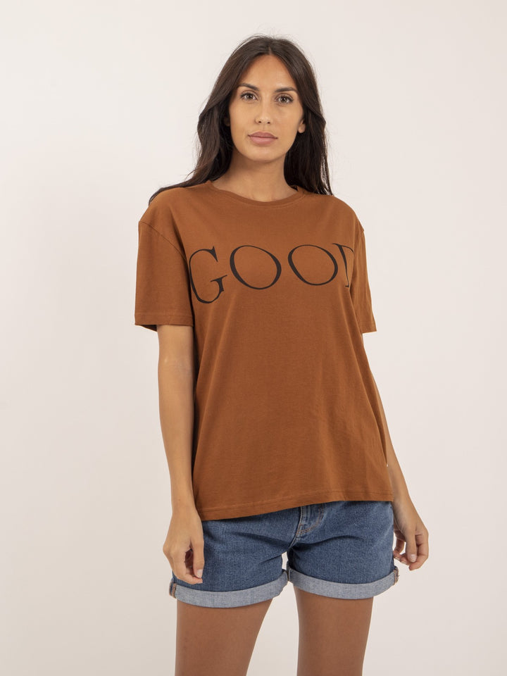 T-shirt col rond coton message FROM