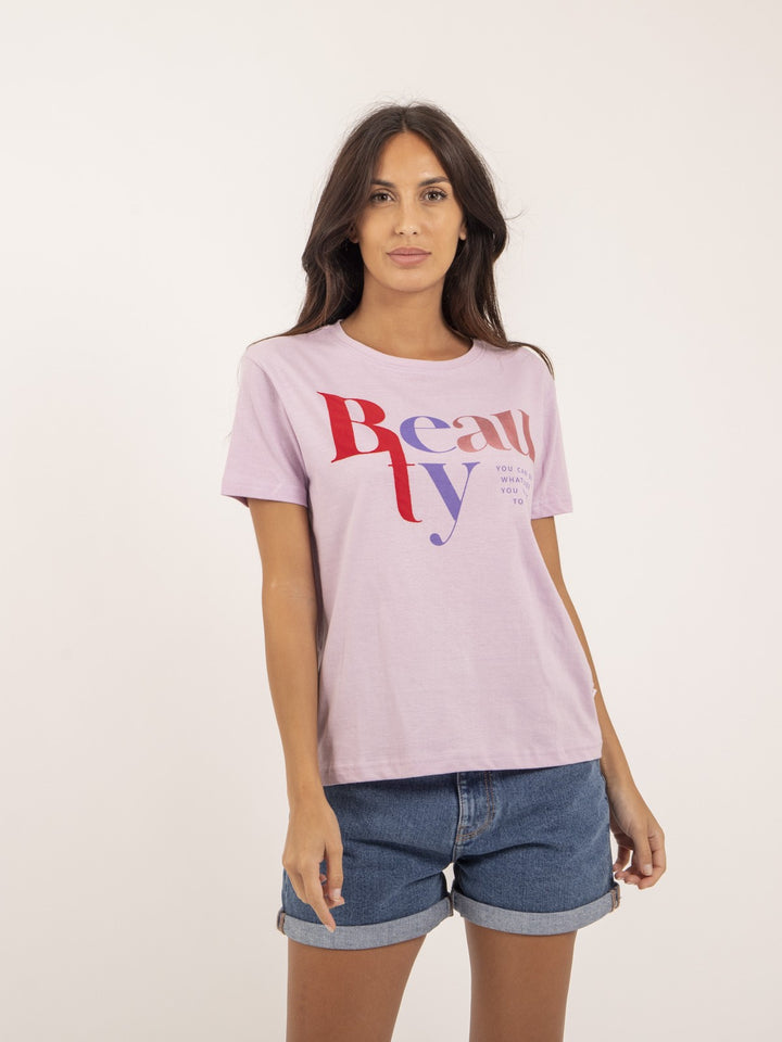T-shirt col rond message FIGUIER