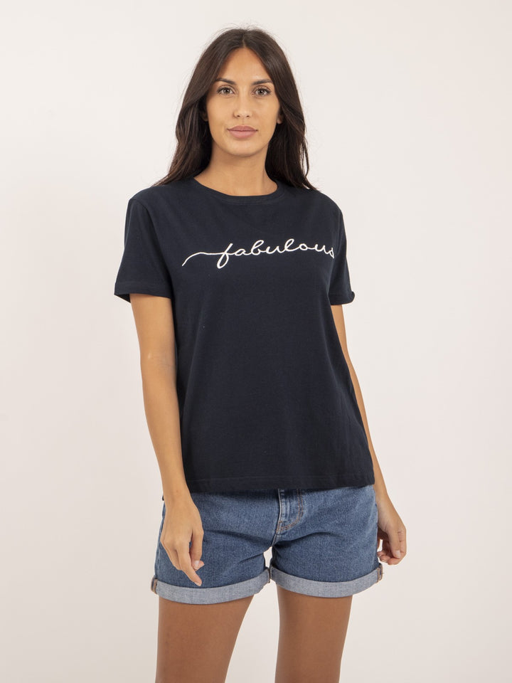 T-shirt col rond message FIORELLI