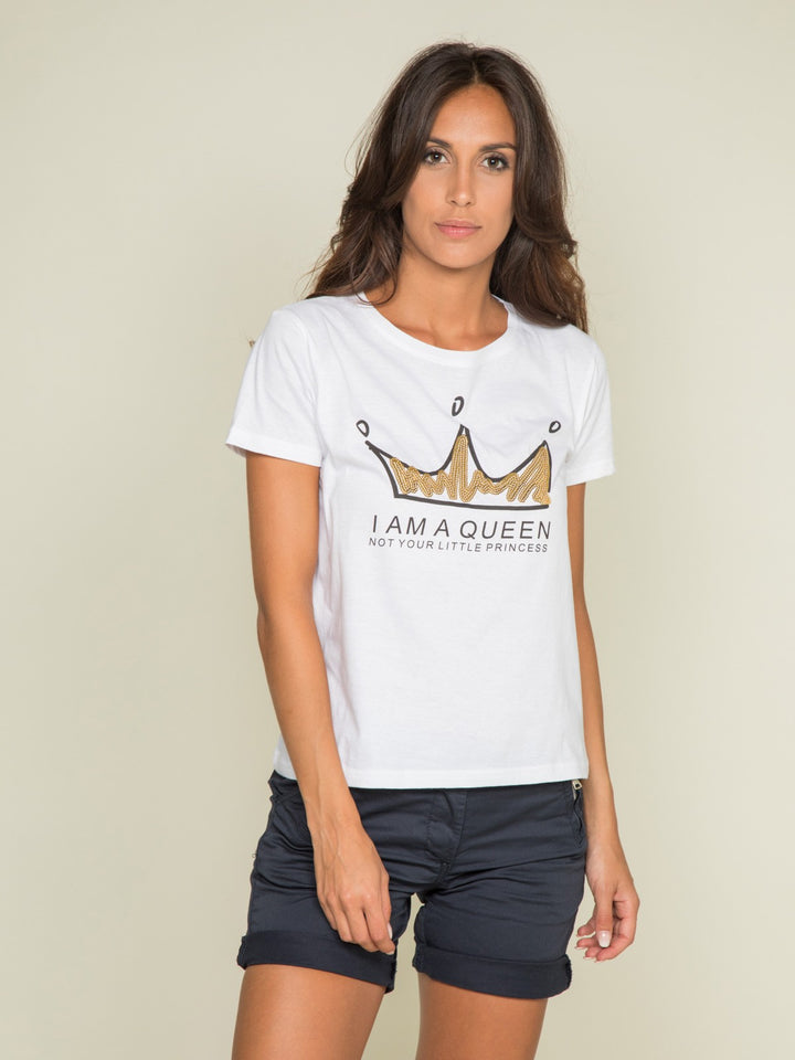 T-shirt col rond message FRESIA