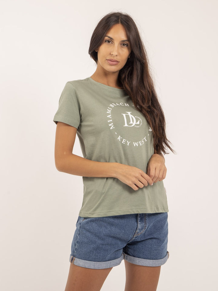T-shirt col rond message FUSAIN