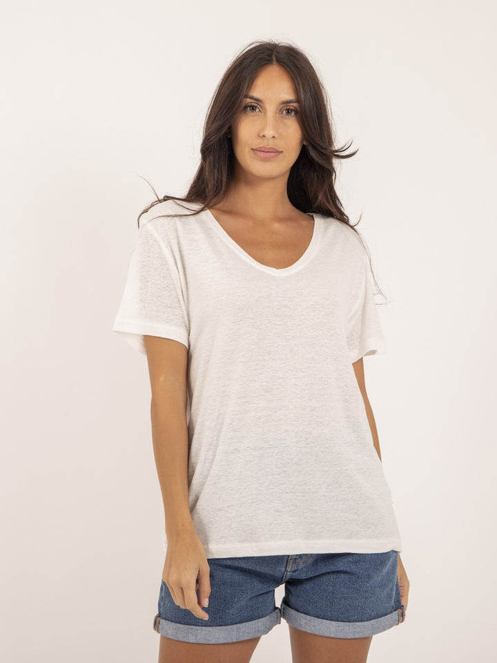 T-shirt col V lin FAIMES