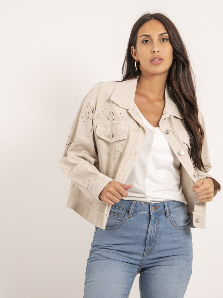 Veste broderies anglaises UKRINE