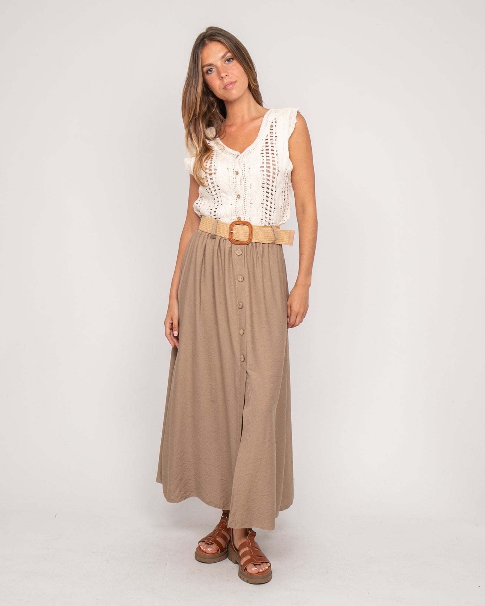 Gilet crochet sans manches KLARINE